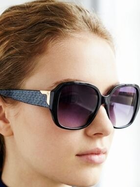 Fendi Black & Gray Zucca Sunglasses